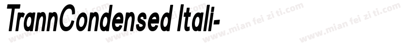 TrannCondensed Itali字体转换